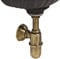 FONDERIA BONGIOVANNI | Siphon für Gartenbrunnen | Siphon aus bronziertem Messing | mit Ablaufgarnitur 1 | für Brunnen | Wanne Waschbecken | Brunnenablauf