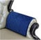 ZUODU rutschfeste, marineblaue Samt-Armlehnenbezüge für Stoffcouch, Ledersofa, gesteppter Möbelschutz für Hunde, Kinder, Haustiere, 2 Stück (Karierter marineblauer Samt)