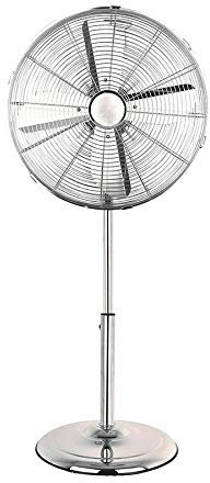 Elito Home & Garden Chrome Floor Standing Pedestal Desk Fan Industrial Home Office Fan (16 Chrome Stand Fan)