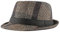 CHENNUO Vintagen Britischen Stil Karomuste Fedora Hüte Unisex Gentleman Hut Jazz mütze (Braun)