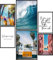 Papierschmiede® Mood Poster Set Surfing, Bilder Wohnzimmer Deko Schlafzimmer, 2x DIN A4 und 4X DIN A5, Strand Beach Surfbrett Palmen - ohne Rahmen