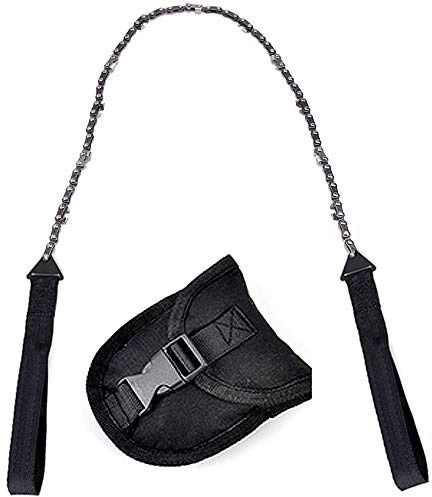 Pocket Chainsaw with Nylon Handle, Folding Handheld Chain Saw, Fast Wood & Tree Cutting Emergency Outdoor Survival Gear for Camping Hiking & Hunting -Black