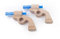 2 Stück Aqua Joe - die Wasserpistole aus Holz, Nachhaltig, Reparierbar, großer Spaß, Cowboy, (2, blau)