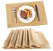 Miorkly Placemats - Set of 6 Christmas Table Mats, Heat Resistant/Washable/Non Slip PVC, 45CM x 30CM (Gold)