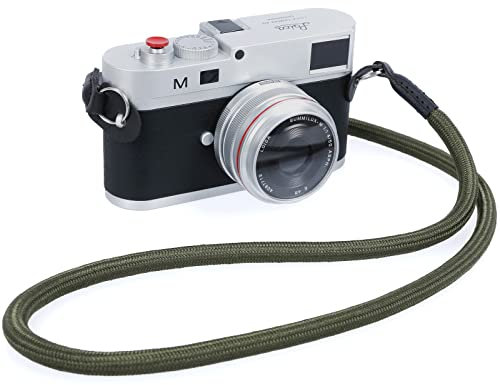 Hargedis Camera Shoulder Strap Climbing Rope Camera Neck Strap for Mirrorless and DSLR Cameras, with Lens Cap Keeper (Green)