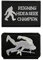 2 Stück Reigning Hide and Seek Champion Bigfoot Mann, lustige Klettverschluss, voll bestickte Moral-Tags, Emblem, taktische Patrol-Patches zur Befestigung an Taschen, Kappen, Weste, Geschirr
