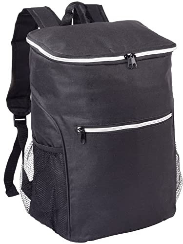 Preiswert&Gut Kühltasche faltbar schwarz ca. 28,5 x 20 x 38 cm Camping Picknick Isoliertasche