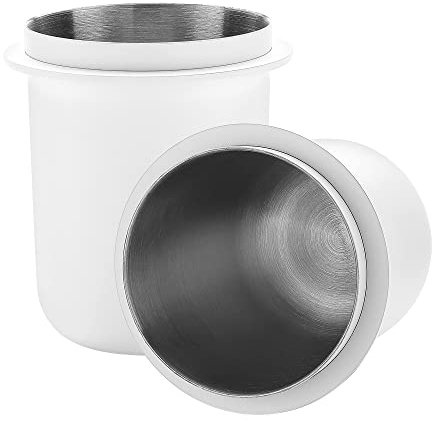 Normcore 58mm Dosing Cup - Espresso Coffee Dosing Cup Compatible with 58mm Portafilter Non Stick White 304 Stainless Steel Espresso Machine Accessories