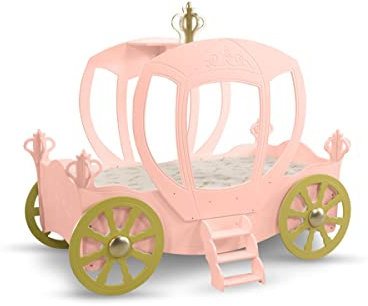 PLASTIKO Lit bébé pour Voiture Forme intéressante Commodité Décoration de la Chambre pour Le Plaisir Cadre et Matelas Inclus Coffre-Fort Capacité de Levage 100 kg Rose PL 88 1 Personne
