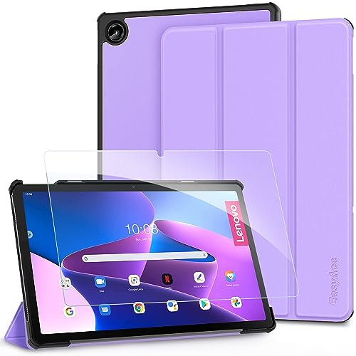 EasyAcc Cover Custodia Compatibile con Lenovo Tab M10 Plus (3rd Gen) 10.6 Pollici 2022 + Pellicola Protettiva Vetro Temperato per Lenovo Tab M10 Plus 3a Generazione 10.6 Pollici 2022,Lavanda