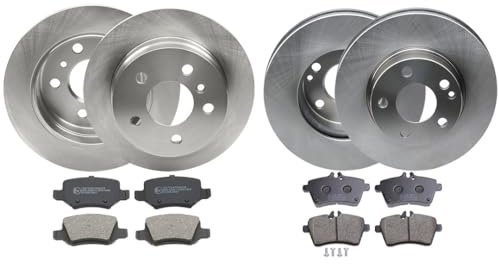 RIDEX Bremsenset Vorne Hinten 276,0 258mm Bremsscheiben und Bremsbeläge passend für MERCEDES-BENZ A-Klasse (W169) Belüftet
