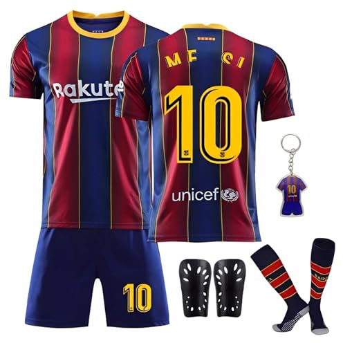 Pardofelis Trikot für Kinder Set, Fussball Trikot Kinder, Outdoor Football Jersey Trikots, Fußball T-Shirt Shorts Socken und Schienbeinschoner für Junge (Blau, 140-150)