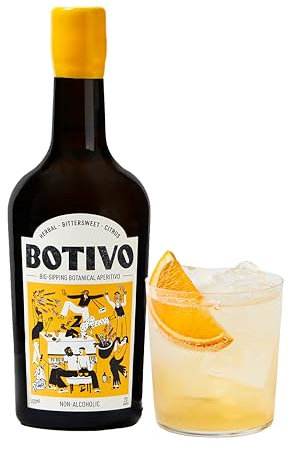 Botivo Botanical Aperitivo (non alcoholic) | 20 servings | Small batch | Bursting with Bittersweet, Herbal and Citrus Botanicals and tangy British Apple Cider Vinegar | 500ml | Mix with Soda or Tonic