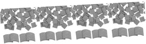 PRETYZOOM 280 Mini-Steine Dachschindeln Mini-Dachziegel-Modell Kinder bastelset basteln für Kinder Ton Spielzeug Simulation von Dachziegeln Dachziegel selber Machen für Kinder Sandkasten
