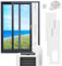 AGPTEK Portable AC Window Vent Kit, 17”-62” Length Adjustable, 5.1”/5.9” Hose Compatible, Mesh Pest Protection, 2024 Upgraded Version