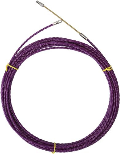 TOOSOAR® guia pasacables profesional 30M 6MM, Extractor de Cable Eléctrico con 2 Guía Muelle Retráctil, Tensor de Cable para Tendido de Cables