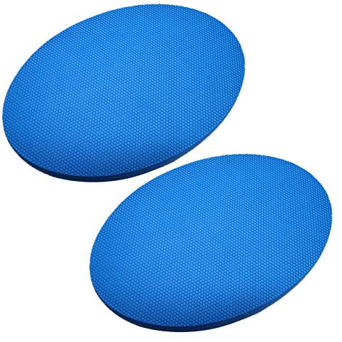 Moreeulsi Oval Balance Pad, 31 x 20 x 6 cm Fitness Balance Kissen, Yogamatte, Balance Board, TPE, Blau, Erwachsener