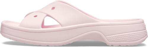 Crocs Women Slide,Classic Womens Cross Strap,Pink Milk,5 UK Women