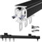 Robusto Binario Per Tende Da Esterno Bastone Binario A Soffitto In Alluminio, Bastoni Binari Per Tende 50 100 200 350 400cm Per Finestre E Tende Divisorie(Black,150cm/5ft)