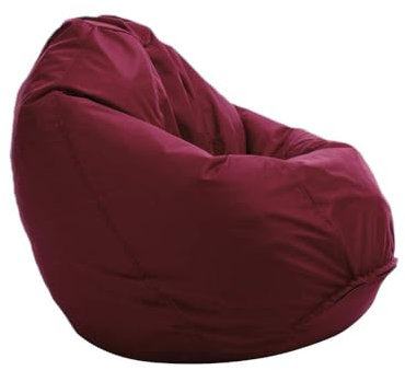 Bruni Sitzsack Classico M in Bordeaux – Sitzsack mit Innensack zum Zocken & Lesen, Abnehmbarer Bezug, lebensmittelechte EPS-Perlen als Bean-Bag-Füllung, aus Deutschland