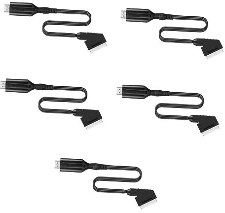 OSALADI 5pièces Scart vers Adaptateur Audio Vidéo Câble De Conversion Direct pour TV Et VCR