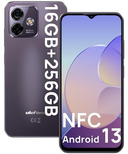 Ulefone Note 16 Pro Handy Ohne Vertrag, 16GB+256GB Smartphone Ohne Vertrag Android 13, 50MP+8MP Kamera 4400mAh, 6.52 HD+, Dual SIM 4G Simlockfreie Handys Fingerabdruck/NFC/OTG/GPS