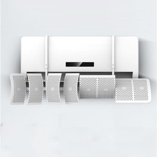 NNYCC Air Conditioner Deflector,8-Blade 360° Adjustable Anti Direct Blowing Split Deflector Change Wind Direction for Wall Mounted Air Conditioners,White