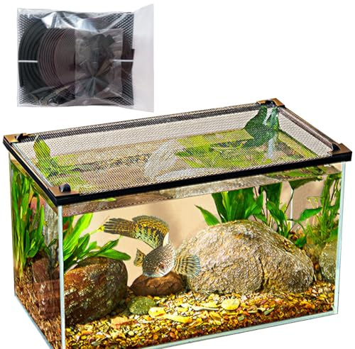 DryiC Cubierta De Acuario Cubierta Tapa De Pecera Red Magnética para Acuario Cubierta Se Puede Cortar A Medida, Hay Varios Tamaños Disponibles,Length:60cm,Width:30cm