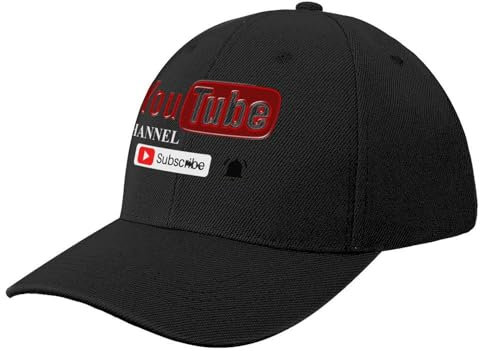 CIZIEOE Baseball Kappe Baseball Cap You Tube Channel ABONNIEREN Baseballmütze in großer Größe, Sportmütze, Bergsteigermütze, Papamütze, Herrenmütze, Damen