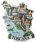 Toscana Italy 3D-Kühlschrankmagnet, Souvenir, Geschenk, Kunstharz, handgefertigt, Toskana, Kühlschrankmagnet, Heim- und Küchendekoration, Kollektion
