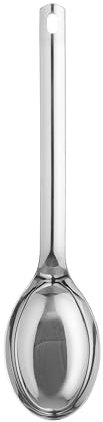 HENDI Louche à sauce pour pizza, fond plat, manche ergonomique coudé, robuste, cuillère à sauce, louche doseur de cuisine, portionner, 280x65mm, acier inoxydable