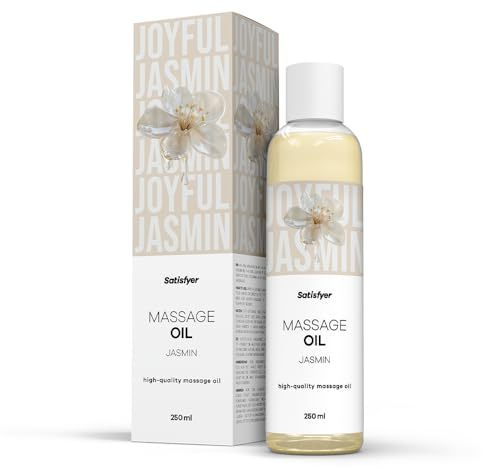 Satisfyer Massageöl Jasmin | Intim geeignet | Leicht zu verteilen | 250 ml | Für entspannende & sinnliche Massagen | Hautfreundlich & pflegend | Ideal für Paare & Wellnessmomente