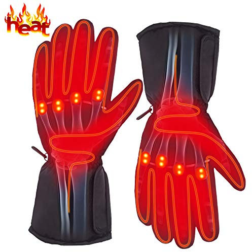 Autocastle Electric Battery Heated Gloves for Men and Women,Outdoor Indoor Battery Powered Hand Warmer Glove Liners for Climbing Hiking Cycling,Winter Must Have Thermal Heated Gloves
