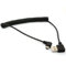 Cavo mini USB a spirale, 90 gradi a molla USB 2.0 a mini cavo USB, ricarica ad angolo retto e mini adattatore USB Sygn