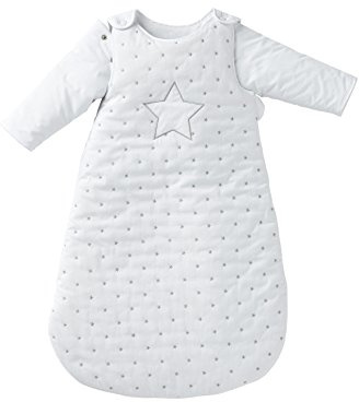 Vertbaudet Baby Winterschlafsack STERNENREGEN, Ärmel abnehmbar weiß 85CM