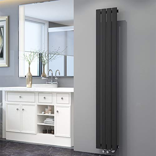ELEGANT Design Flach Heizkörper 1800 x 311 mm Antrazit Badheizkörper Einlagig Heizkoerper Vertikal Paneelheizkörper