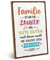 ARTFAVES® Wandbild Holzschild mit Spruch - FAMILIE IST WIE EIN ZAUBER - Türschild Retro Vintage Deko Bild Geschenk - Familie, Zuhause