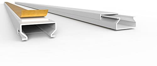 Goulotte de câbles autocollante 20 m – Blanc – Noir – Gris – Avec ruban adhésif en mousse Prête au montage