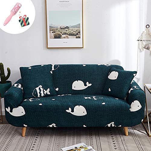 Elastisch Sofa Überwürfe Sofabezug 2 Sitzer, Morbuy Ecksofa L Form Stretch Antirutsch Armlehnen Modern Sofahusse Sofa Abdeckung Hussen für Sofa Couchbezug Sesselbezug (1 Sitzer,Türkis)