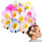 Minkissy 24PCS Flower Hair Clips Plumeria Flower Claw 6cm/2.36 Beach Headdress Hair Accessories for Beach Summer Wedding Party (12 Colors Mixed)