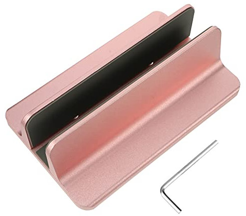 SOLUSTRE Laptop Stehen Aluminium Legierung Laptop Riser Stand Computer Halter Wärmeableitung Notebook Halter Desktop-Computer Notebook Halterung Für Home Office Rose Gold
