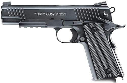 Pack Pistola perdigon M45 CQBP. Blowback. Full Metal. 4,5mm + Funda + balines + Bombonas co2. 23054/29318/13275