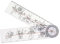 Telituny Medizinischer Winkelmesser, Goniometer Physiotherapie 360° PVC Transparenter Gelenkmesser Ergotherapie Material Gelenk-Orthopädie-Werkzeug Messgerät für Physiotherapie Sporttherapie 18.5*5cm