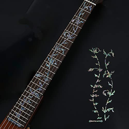Alnicov - Adesivo fai da te per la tastiera della chitarra acustica, basso e chitarra elettrica, colore blu Abalone