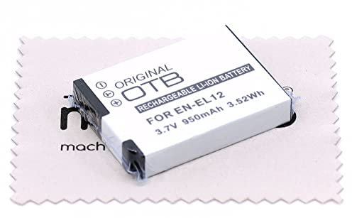 Batterie de Remplacement pour Nikon Coolpix A1000, AW100, AW120, P300, S70, S610, S620, S6100, S6300, S9500, S9600, S9700, S9900 (Remplace EN-EL12) avec Chiffon de Nettoyage d'écran mungoo