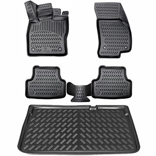 ELMASLINE 3D Gummimatten & Kofferraumwanne Set für OPEL Astra J Kombi (ST) 2009-2015
