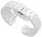 Universal-Uhrenarmband aus Keramik mit Schnellspannstiften, Schmetterlingsschnalle, Faltschließe, Armband (16 mm, weiß)
