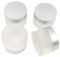 Hsthe Sea 4 Stück Packungen 50 ml / 50 g Leere Probengl?Ser Nachfüllbare Cremetiegel aus Milchglas mit silbernen Deckelbeh?ltern