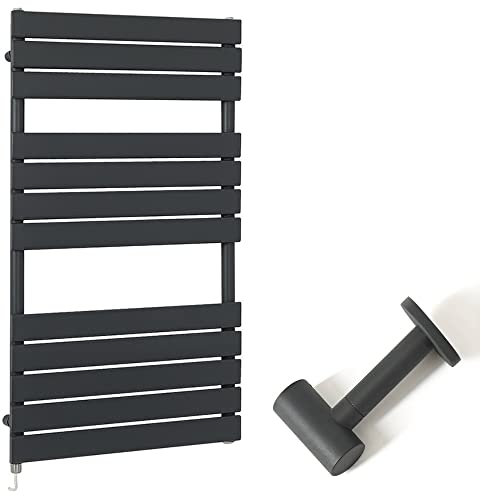 Milano Lustro 800W Anthracite Flat Panel Electric Heated Towel Rail Cable Cover - 1200mm x 600mm