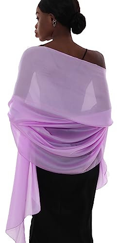 Stola Lila Festlich für Abendkleid Damen Schals Tücher Sommer Dünn Schaltuch Pashmina